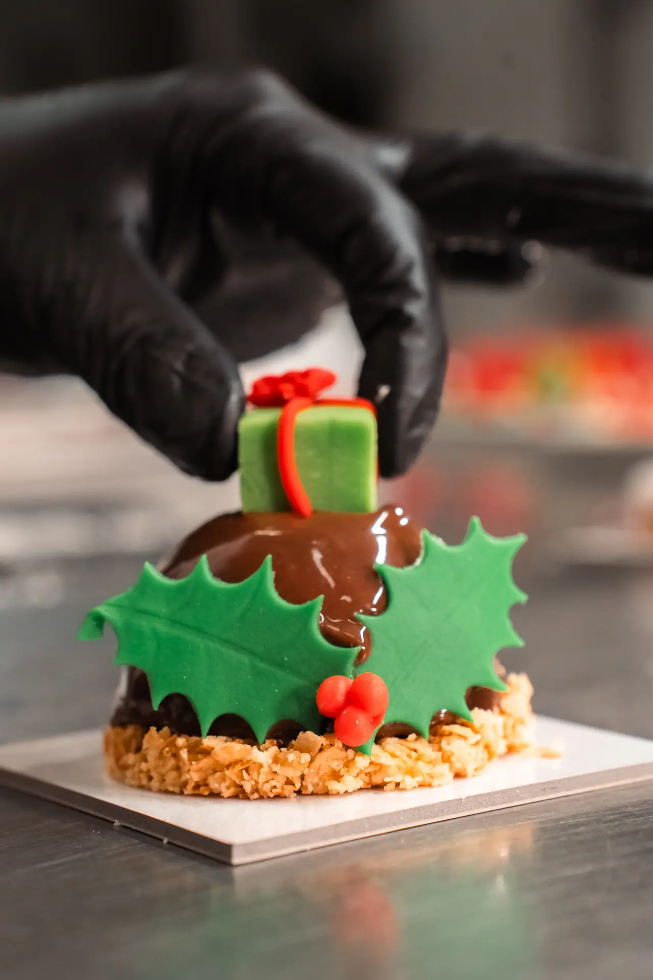 Decorazione di un dolce di Natale