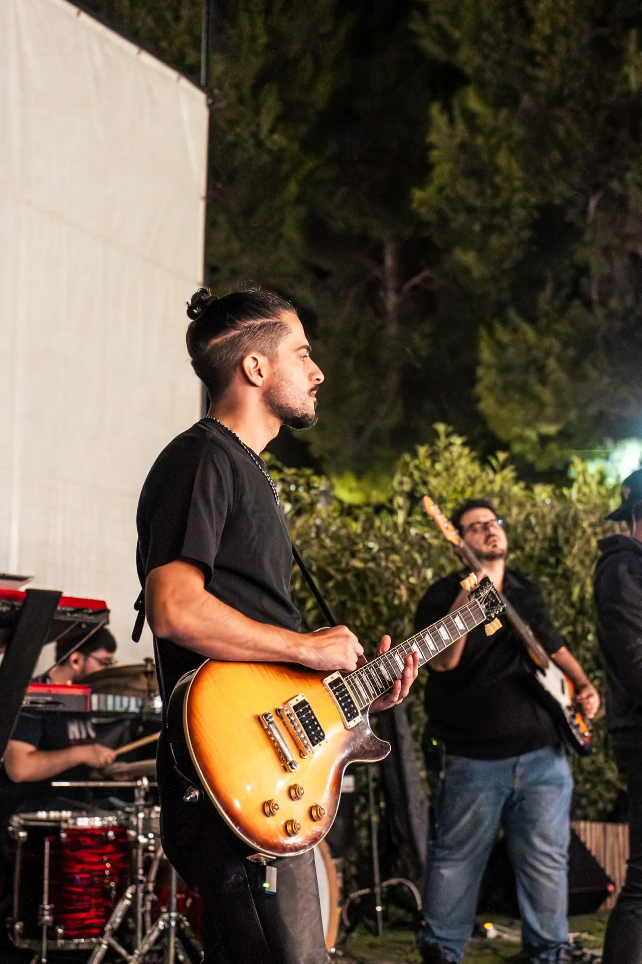 Chitarrista durante un live